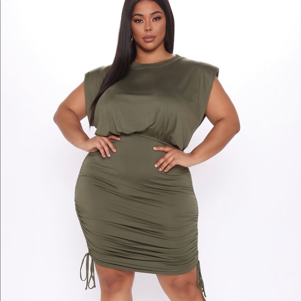 BNWT Fashion Nova olive dress